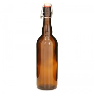 Бутылка с бугельной пробкой, 0.75 л, коричневая